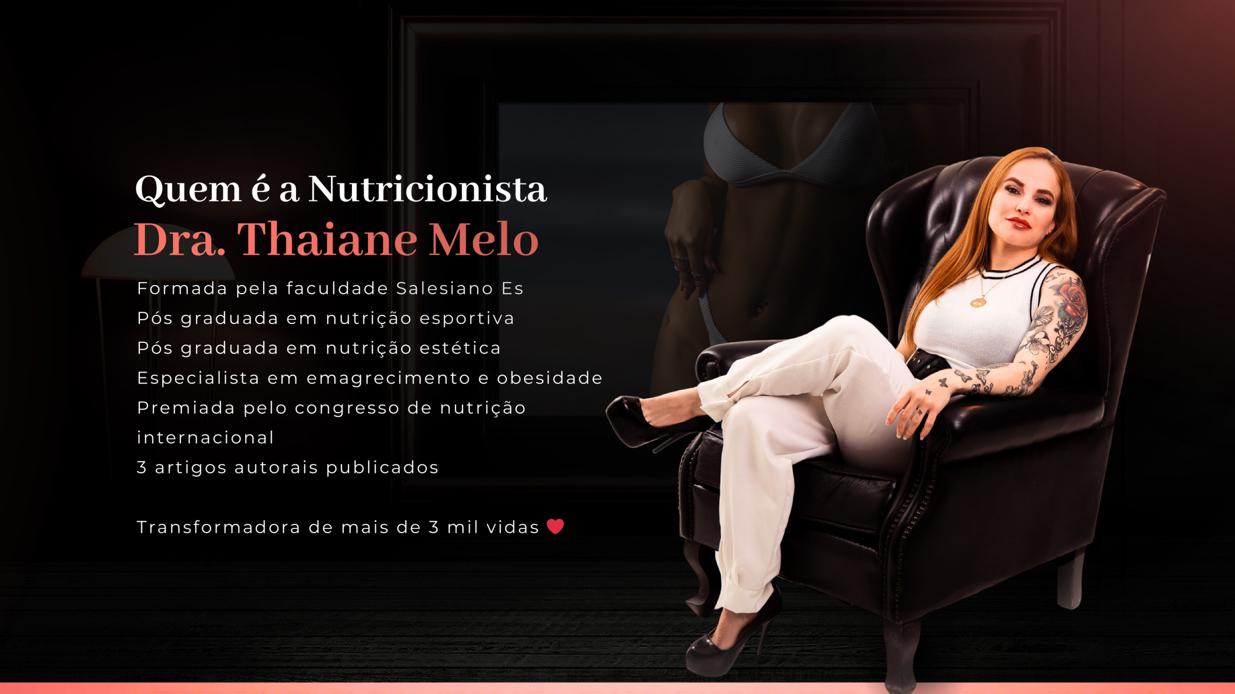 Dra. Thaiane Melo em sua fotografia original da apresentação